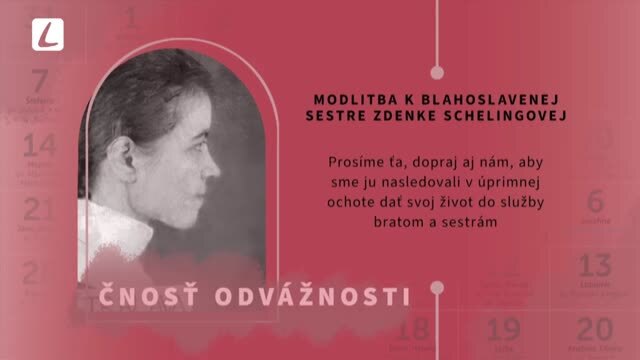 MODLITBA K BL. ZDENKE SCHELINGOVEJ